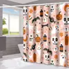 Amazon Halloween Murciélago Fantasma Cortina de Ducha para Baño Hogar Impermeable a Prueba de Moho Cortina de Ducha Cortina de Ducha para Separación de Inodoro