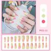 Venta caliente transfronteriza usar belleza de uñas pieza de uña Francés Perla usar uña usar parche de uña falsa fábrica cabello lacio