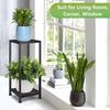 Suporte Simples para Vasos de Flores, Suporte de Plantas de Camada Dupla, Suporte de Armazenamento de Ferro Forjado, Suporte de Exibição Autônomo, Prateleira Reforçada, Suporte para Flores