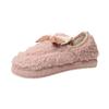 Zapatos de Algodón para Mujer para Invierno, Pantuflas de Suela Gruesa para Uso en Exteriores, Pantuflas de Algodón Cálidas con Lazo y Cubre talón, Ropa Casual para el Hogar, Estilo Pareja