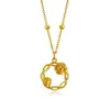 Colar com Pingente de Rosa em Guirlanda Moda Feminina Elegante Luxo Leve Versátil Design Vazado Corrente para Clavícula Presente para Namorada