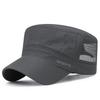 Gorra plana de secado rápido para hombre primavera y verano protector solar malla delgada transpirable versátil para exteriores pesca sombrero de lengua de pato