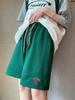 Shorts de Calça Wei Pequenos Respiráveis Verão Feminino Cintura Alta Finos Largos Esportivos Casuais Calças Emagrecedoras Retas Calças Femininas
