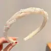 Diadema retorcida fresca y elegante, de lujo ligero para mujer, adecuada para el uso diario en primavera y verano, diadema de ala ancha, dulce accesorio para el cabello estilo coreano