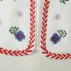 Chal de tirantes de estilo europeo y americano transfronterizo para mujer al por mayor, estilo étnico, bordado floral, bloques de color, de frente abierto, multicapa