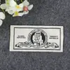 Etiqueta tejida de ropa personalizada de alta densidad para cuello, etiqueta de envío personalizada, tela de punto para logo, diseño de logo tejido para ropa