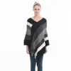Nuevo Chal Poncho de Punto Cálido para Primavera y Otoño con Borlas, Talla Grande, Holgado, Blusa Chal Top en Stock