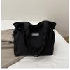 Bolsa de Lona Estilo Japonés Bolsa Tote de Gran Capacidad 2025 Nuevo Verano Estilo Minimalista Literaria Bolsa de Hombro de Gran Capacidad