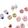Accesorios para uñas helados donas súper lindos dopamina dulce accesorios de moda roja usar decoraciones de uñas al por mayor