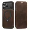 Funda de Teléfono con Soporte Magnético de Cuero para iPhone 17 Pro Max Apple 16 Funda de Cuero Plegable Funda Protectora 15