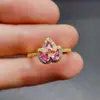 Anillo Cruzado de Zafiro Azul Natural Accesorios para Mujer Nicho Sensación de Alta Gama Joyería de Plata de Ley 925 Venta Directa de Fábrica de Joyería de Lujo 3*4
