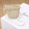 Bolso de Paja de Moda con Borlas, Bolso Tejido a Mano de Gran Capacidad, Bolso de Hombro Tote con Sombrero de Paja con Borlas