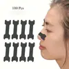 En stock al por mayor transfronterizo negro moda pegatinas para la nariz inglés adulto niños transpirables medianas grandes ventilación pegatinas para la nariz