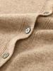 Cardigã 100% lã pura masculino de negócios gola polo suéter de cashmere casaco outono e inverno simples casual lapela base