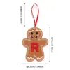 Colgante Decorativo de Hombre de Jengibre Nuevo Navideño Transfronterizo con 26 Letras Colgante para Árbol de Navidad Accesorios para Decoración de Escena Festiva