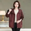 Ropa de Abrigo de Primavera y Otoño para Mujer de Tallas Grandes 100 kg, Chaqueta Elegante de Corte Holgado para Mujeres de Mediana Edad y Mayores