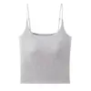 Regata de Viscose com Bojo Fixo Primavera e Verão Sem Mangas Peça Íntima para Usar por Baixo Ajuste Slim Versátil Top Nicho