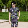 Traje de Buceo Transfronterizo para Hombre Protector Solar de Media Manga Pantalones de Cinco Puntos Conjunto de Dos Piezas Tallas Grandes para Gordos Estudiante Chico Grande Traje de Surfista Traje de Baño para Hombre