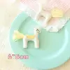 Falda de Malla Princesa Cisne Cuadros de Perlas Hongo Accesorios DIY Lindo Poni Arcoíris Accesorios para Ropa