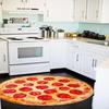 Pizza torta comida tapete redondo cesto suspenso cadeira de balanço capacho tapete de sala de estar manta de sofá mesa de centro manta de cabeceira de quarto