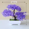 Pino Artificial de Bonsái con Maceta, Mini Planta Falsa para Decoración de Mesa de Interior