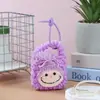 Produto Acabado Tricotado à Mão Bolsa para Armazenamento de Fone de Ouvido, Porta-Moedas de Tricô Fofo de Pelúcia para Menina, Pingente de Chaveiro, Pequenos Acessórios