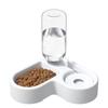 Novo comedouro para gatos dispensador automático de água comedouro para animais de estimação em forma de coração boca à prova de umidade comedouro para gatos e cães tigela dupla conjunto integrado de comida atacado
