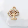 Nuevos Accesorios para Joyería DIY Árbol de la Vida Incrustado de Diamantes Pulsera Collar Colgante Pendientes Colgante Individual Accesorios de Alta Gama Venta al por Mayor