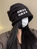 Gorro de lana con letras para mujer, para otoño e invierno, para el día a día, con diseño doble grueso, cálido, con punta cerrada y protección contra el frío.