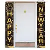 Decoración de Año Nuevo 2026 Transfronteriza de Amazon Banderín para Porche Celebración de Fiesta Bandera de Feliz Año Nuevo