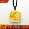Pingente de Lótus em Filigrana com Pontos de Ouro de Areia Vietnamita e Diamantes, Joia de Ouro de Areia Que Pode Ser Queimada, Colar de Ouro de Areia