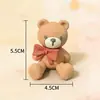 Decoraciones para hornear del Día de San Valentín, decoraciones para pasteles, oso de confesión, moño, muñeca de goma blanda 3D, decoración 3D