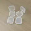 Nueva Caja Plástica Cuadrada Pequeña de 3.5 Caja Cuadrada Pequeña Caja para Tapones para los Oídos Compartimento Único Caja de Almacenamiento con Tapa Caja Pequeña Transparente de PP Caja para Anzuelos de Pesca