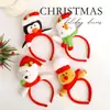 Diadema Decorativa de Papá Noel DIY Pinza de Pelo de Peluche de Reno Navideño Sombrero Navideño Creativo Adorno para el Cabello Disfraz de Fiesta