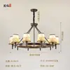 Estilo de la Dinastía Song Lámpara de araña para sala de estar Lámpara principal para salón Estilo Song Estilo Chino Zen Redonda para dormitorio Comedor Estudio Sala de té