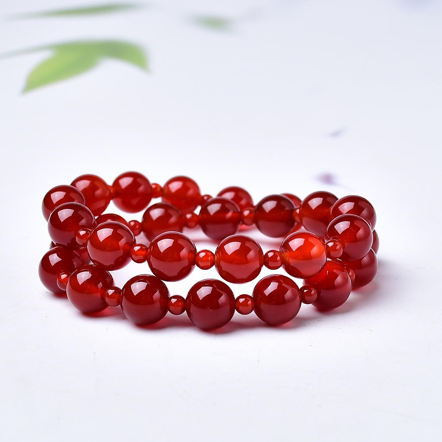 天然红玛瑙手串