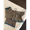 Pijama camisola listrada estilo americano para mulheres, puro desejo, quente, conjunto casual simples de verão tamanho grande para casa, adequado para usar ao ar livre