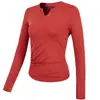 Top deportivo transfronterizo para mujer, cuello en V, elástico, de secado rápido, ropa de yoga, entrenamiento, manga larga, ropa ajustada adelgazante, ropa de fitness para otoño e invierno