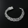 Joyería de cadena cubana hueca con letra H hipster de hip-hop europeo y americano, pulsera de diamantes para hombres y mujeres, collar hiphop