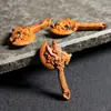 Madeira de Jujuba Natural Atingida por Raio Escultura Machado de Cinco Trovões Pingente Acessório Ornamento para Pendurar Joia Taoísta DIY Colar Artesanal Pingente de Bolsa