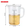 Copo Medidor de Plástico Acrílico 500ml com Escala Pe Espessado 5000ml Resistente a Altas Temperaturas para Chá de Leite Cozinha Confeitaria Copo Medidor
