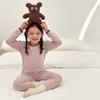 [Atualizado para Versão Antibacteriana de 10A] Tecido de Lã Esticada para Crianças Bebê Classe A Pijama Sem Costura Roupa de Casa Cartoon