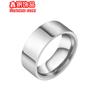 Anillo de Acero de Titanio Brillante Simple de Moda de Venta Caliente Transfronteriza Grabado Plano Anillo de Dedo de Acero Inoxidable Joyería