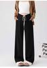[Personalizado] Pantalones de Maternidad de Nuevo Estilo para Ropa Exterior con Cordón, Cintura Alta, Sin Soporte para el Vientre, No Revelan el Embarazo, Pantalones Suaves de Pierna Ancha para Primavera y Otoño