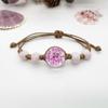 Pulsera de encaje de fábrica cerámica Jingdezhen flor real pulsera tejida a mano Mori Time Joya joyería para estudiantes