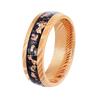 Comercio exterior nuevo oro rosa oro eléctrico corrosión acero caballo martillo anillo de acero inoxidable de 8 mm anillo de boda retro para hombre