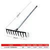 Ancinho preto de sete dentes, nove dentes e onze dentes para capinar, revolver a terra e soltar a terra