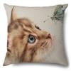 Amazon Transfronterizo Más Vendido Artículos para el Hogar Funda de Almohada de Gato de Dibujos Animados Cojín Lumbar para Coche Funda de Cojín para Dormitorio Venta al por Mayor de Fábrica