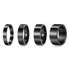 Moda Europea y Americana Transfronteriza Estilo Minimalista Acero Inoxidable Joyería para Parejas Anillo Liso de 4 mm, 6 mm, 8 mm Set de Accesorios para Manos