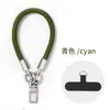 Cordón para teléfono móvil, cuerda corta de nailon tejida con clip, anti-pérdida, anti-robo, fácil de llevar, de color liso, versátil, para muñeca